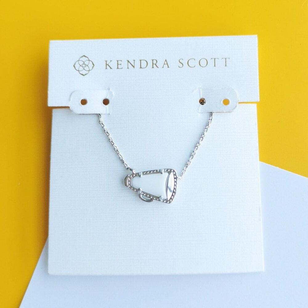 Cheer Silver White Mother-of-Pearl Necklace by Kendra Scott